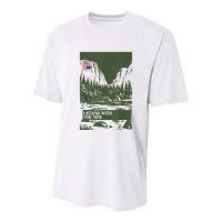 I Stand With The Nps National Park Support Park Rangers Youth Performance Sprint T-Shirt