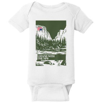 I Stand With The Nps National Park Support Park Rangers Baby Bodysuit