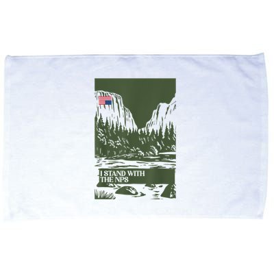 I Stand With The Nps National Park Support Park Rangers Microfiber Hand Towel