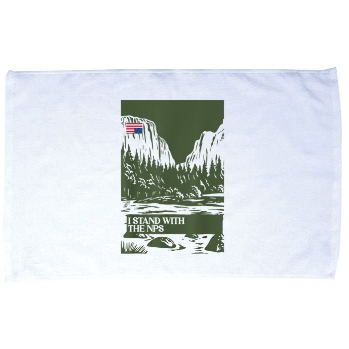 I Stand With The Nps National Park Support Park Rangers Microfiber Hand Towel