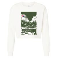 I Stand With The Nps National Park Support Park Rangers Cropped Pullover Crew
