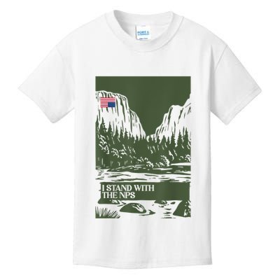 I Stand With The Nps National Park Support Park Rangers Kids T-Shirt
