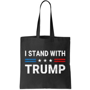 I Stand With Trump American Flag Tote Bag