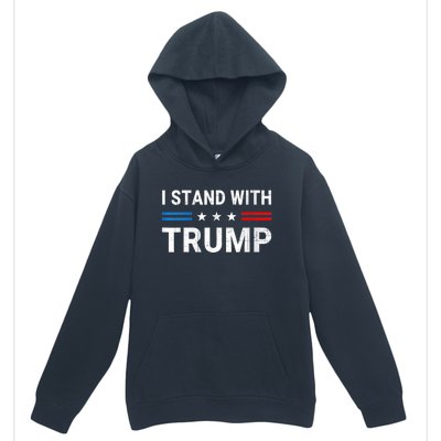 I Stand With Trump American Flag Urban Pullover Hoodie