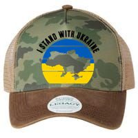 I Stand With Ukraine Ukrainian Map Legacy Tie Dye Trucker Hat
