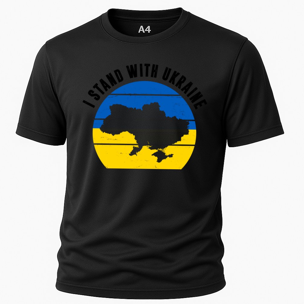 I Stand With Ukraine Ukrainian Map Performance Shirt