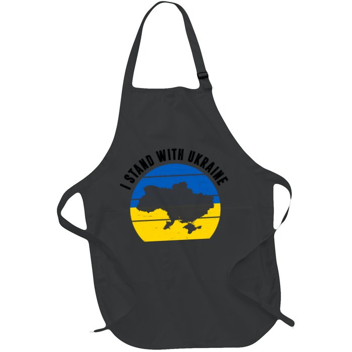 I Stand With Ukraine Ukrainian Map Apron