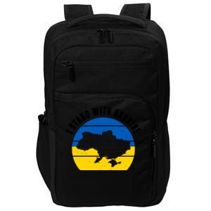 I Stand With Ukraine Ukrainian Map Impact Tech Backpack