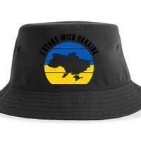 I Stand With Ukraine Ukrainian Map Sustainable Bucket Hat
