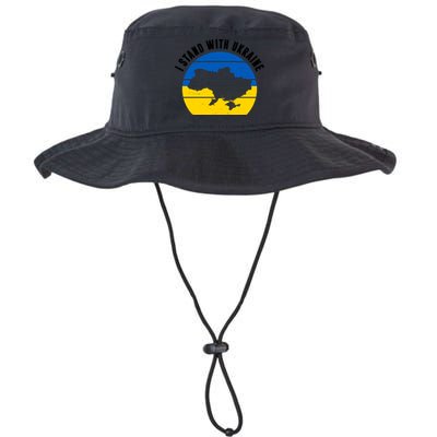 I Stand With Ukraine Ukrainian Map Bucket Hat