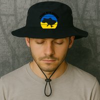 I Stand With Ukraine Ukrainian Map Bucket Hat