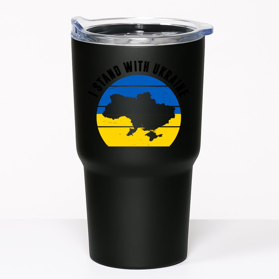 I Stand With Ukraine Ukrainian Map Tumbler