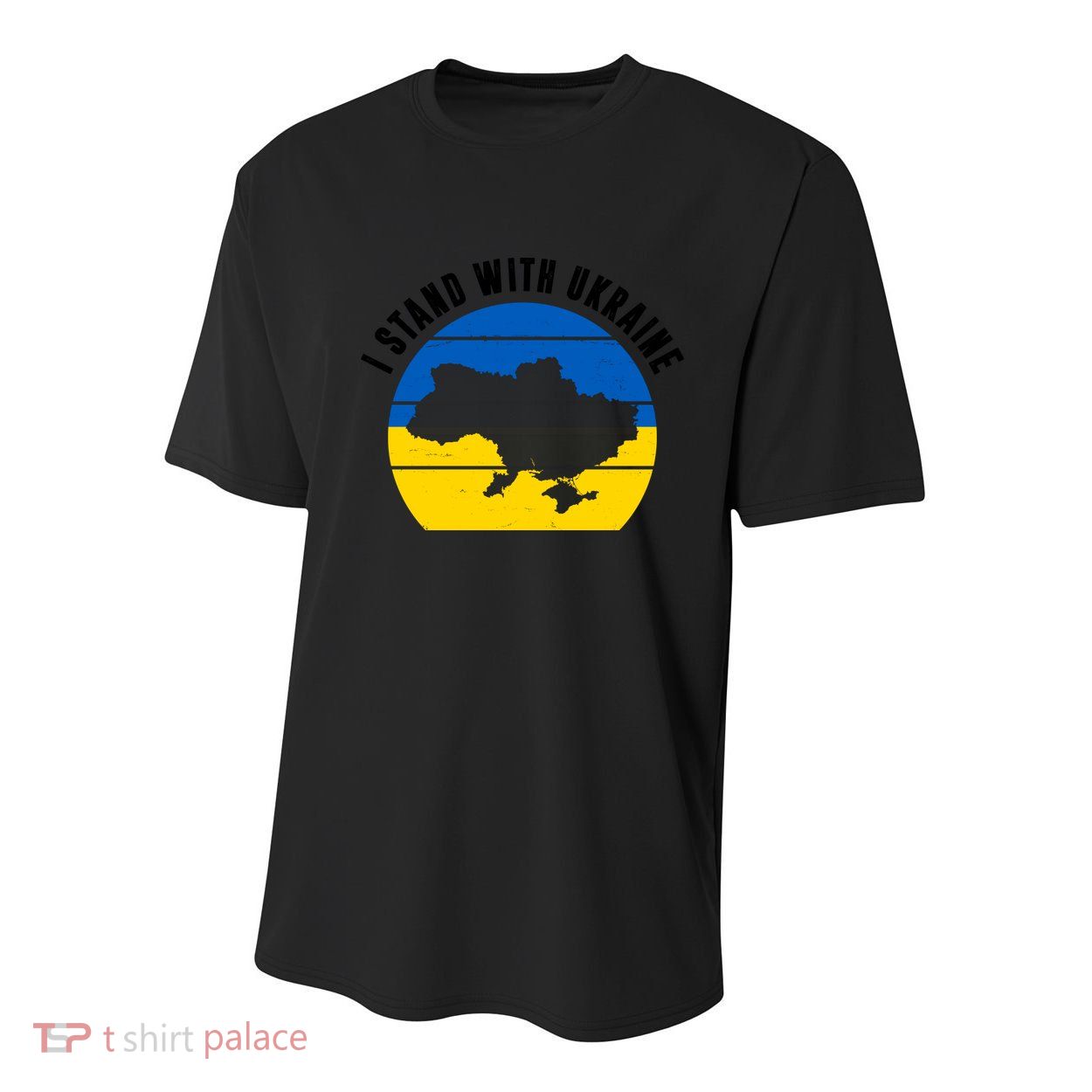 I Stand With Ukraine Ukrainian Map Youth Performance Sprint T-Shirt