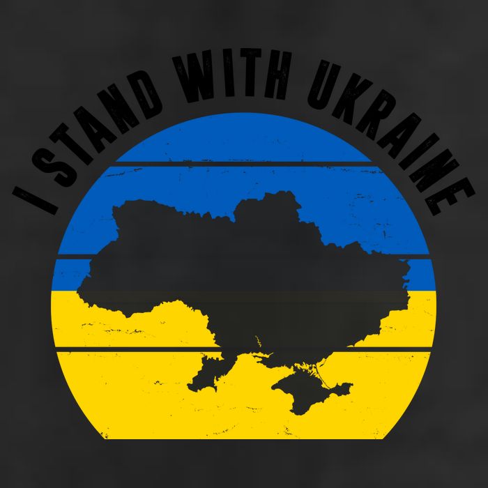 I Stand With Ukraine Ukrainian Map Golf Towel