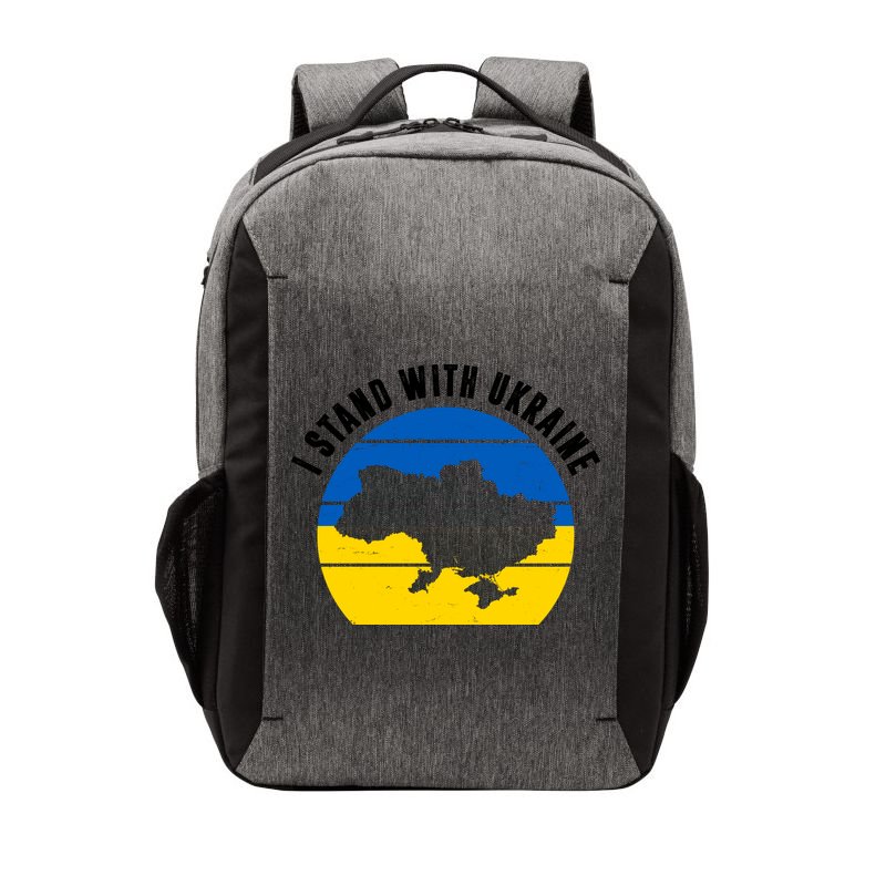 I Stand With Ukraine Ukrainian Map Vector Backpack