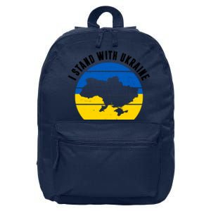 I Stand With Ukraine Ukrainian Map 16 in Basic Backpack