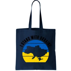 I Stand With Ukraine Ukrainian Map Tote Bag