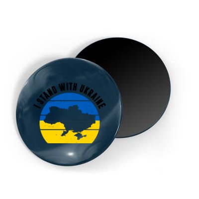 I Stand With Ukraine Ukrainian Map Magnet