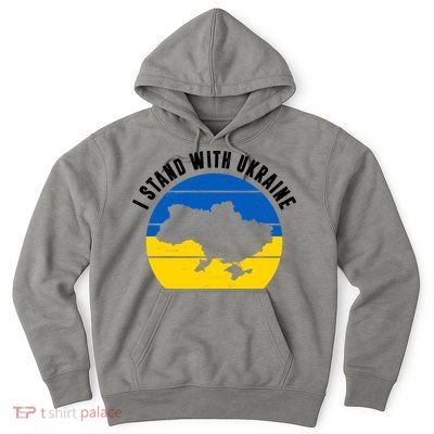 I Stand With Ukraine Ukrainian Map Hoodie