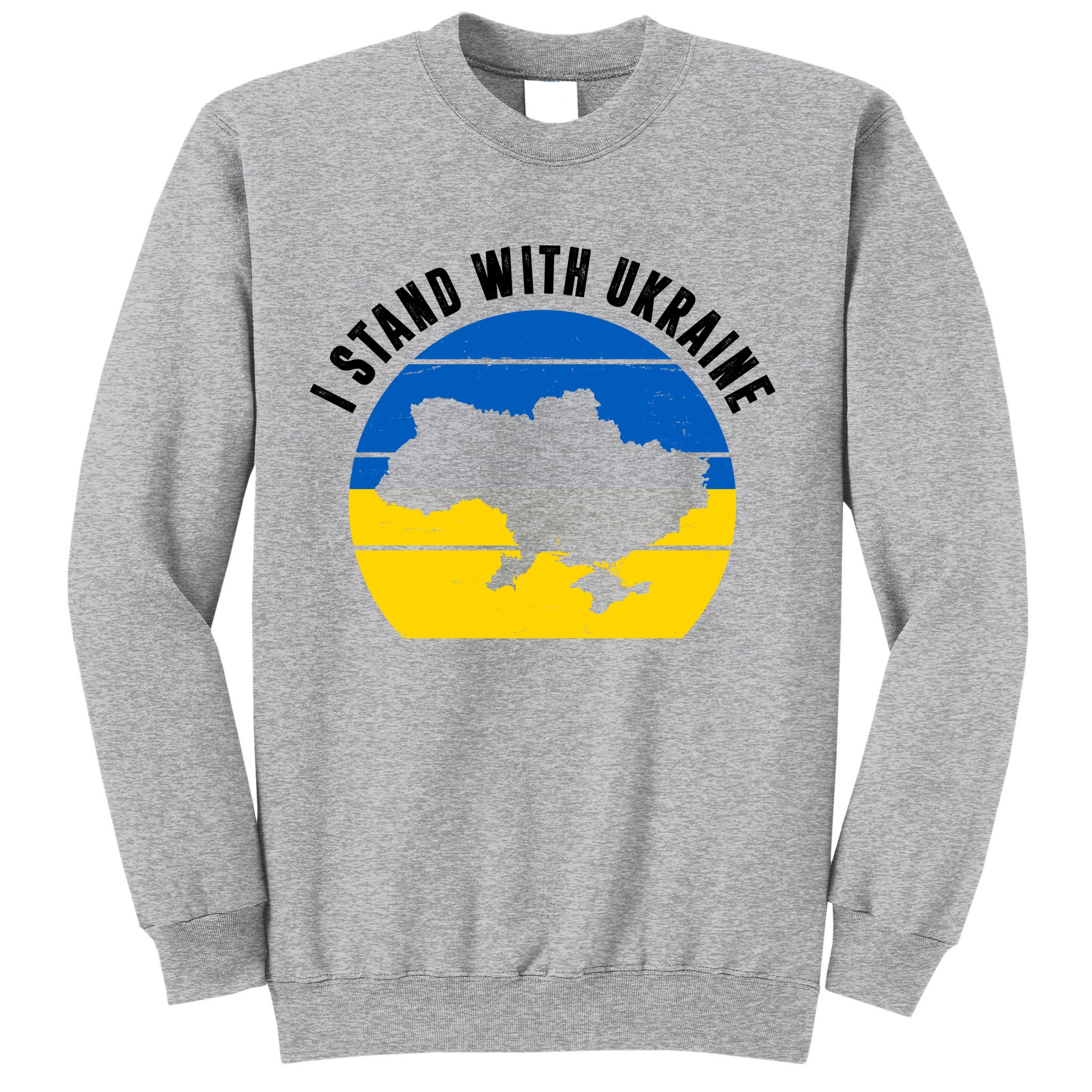 I Stand With Ukraine Ukrainian Map Sweatshirt