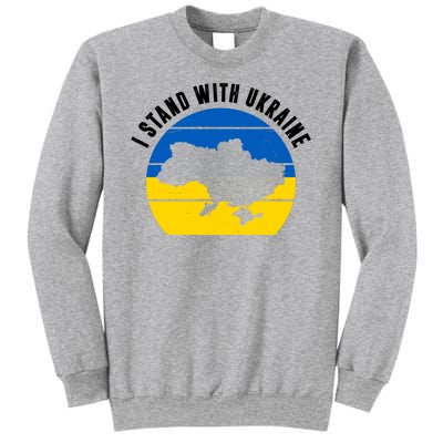 I Stand With Ukraine Ukrainian Map Sweatshirt