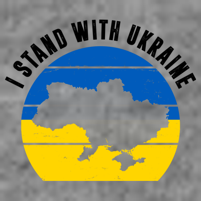 I Stand With Ukraine Ukrainian Map T-Shirt