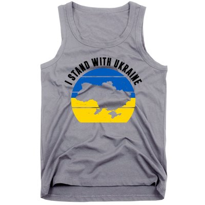 I Stand With Ukraine Ukrainian Map Tank Top