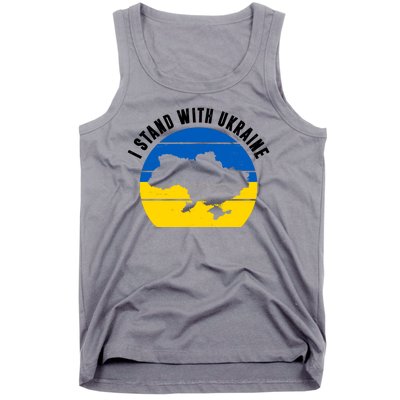 I Stand With Ukraine Ukrainian Map Tank Top