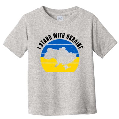 I Stand With Ukraine Ukrainian Map Toddler T-Shirt