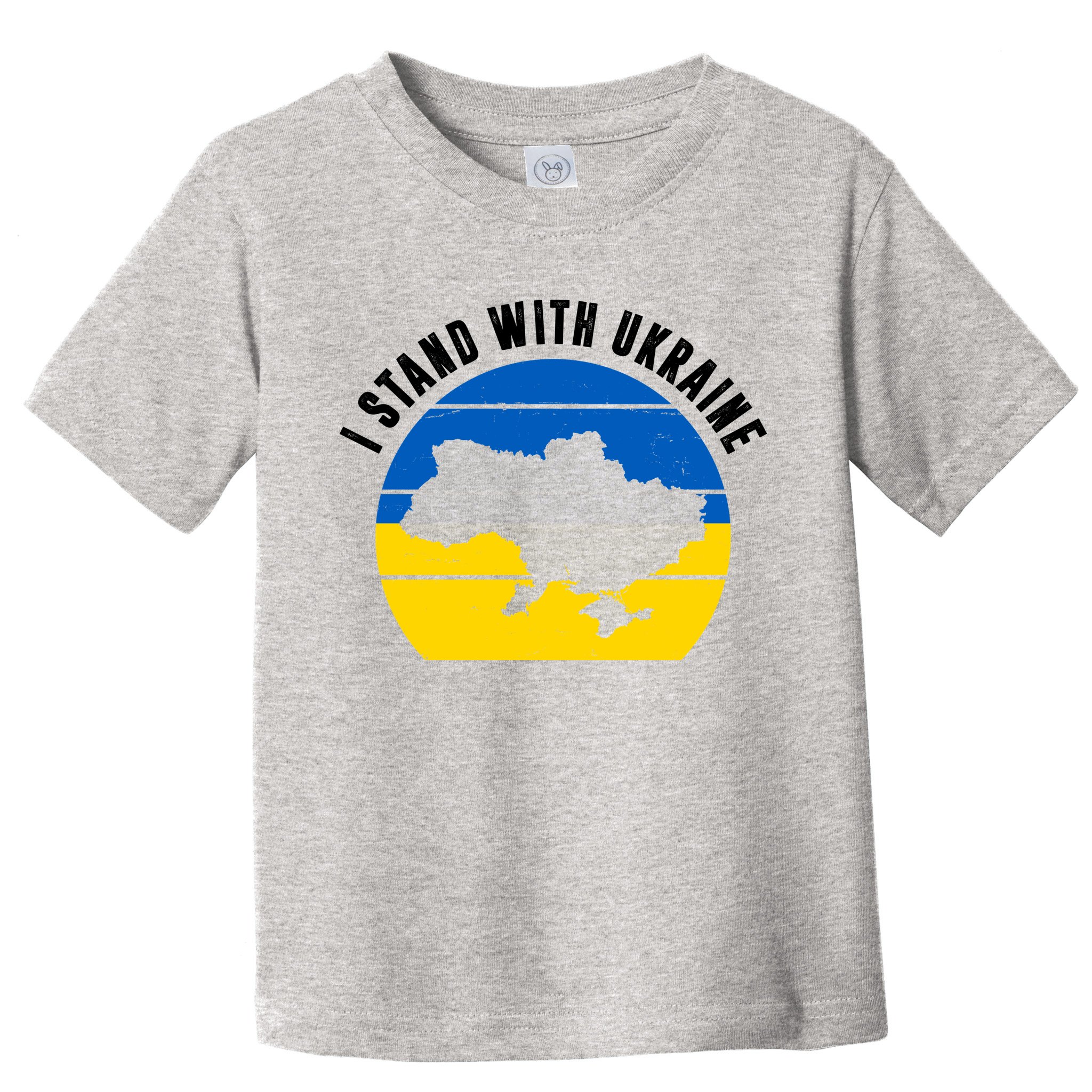 I Stand With Ukraine Ukrainian Map Toddler T-Shirt