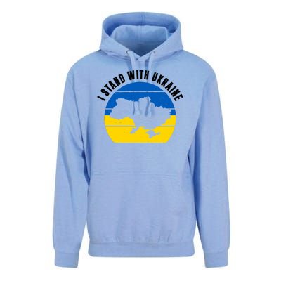 I Stand With Ukraine Ukrainian Map Unisex Surf Hoodie