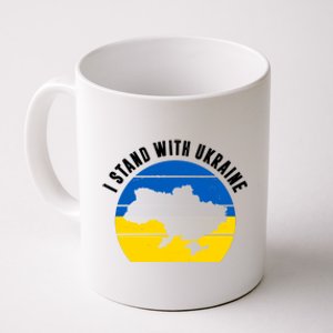 I Stand With Ukraine Ukrainian Map Coffee Mug