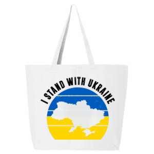 I Stand With Ukraine Ukrainian Map 25L Jumbo Tote