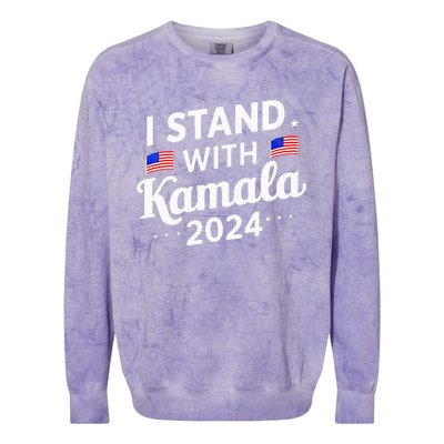 I Stand With Kamala Harris For President 2024 Election Colorblast Crewneck Sweatshirt