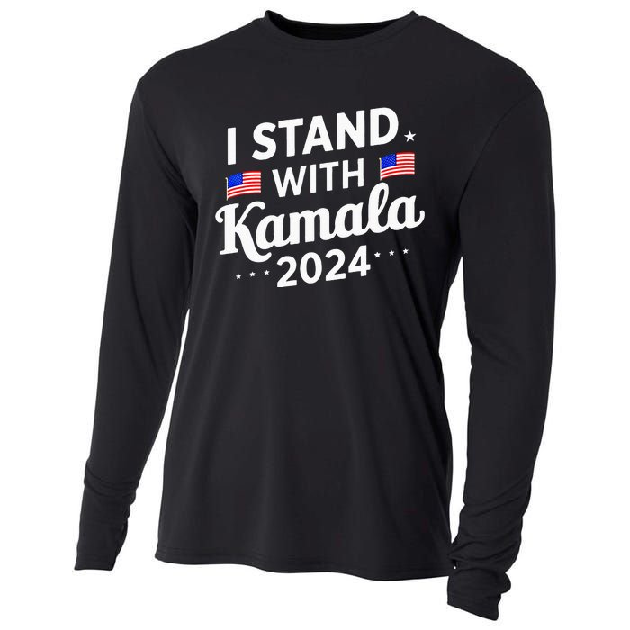 I Stand With Kamala Harris For President 2024 Election Cooling Performance Long Sleeve Crew