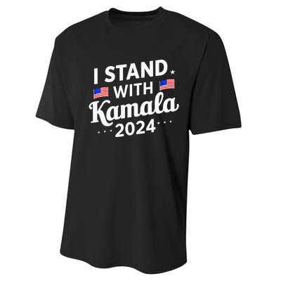 I Stand With Kamala Harris For President 2024 Election Performance Sprint T-Shirt