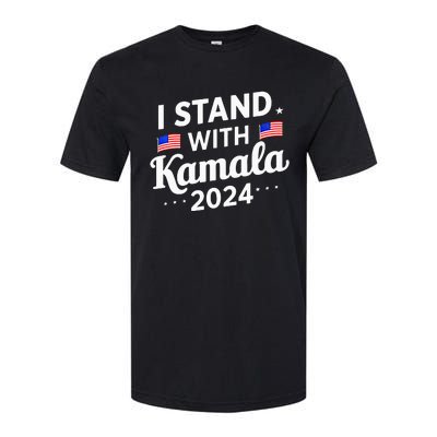 I Stand With Kamala Harris For President 2024 Election Softstyle CVC T-Shirt