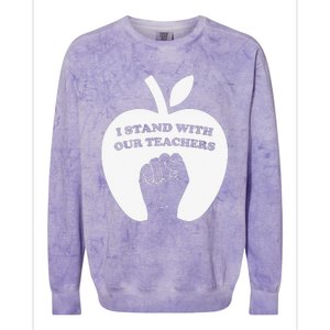 I Stand With Our Teachers & Stand Against Book Banning! Colorblast Crewneck Sweatshirt