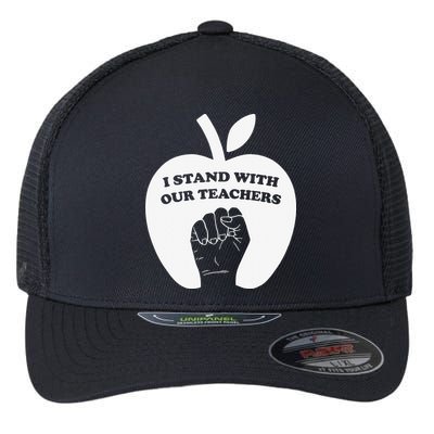 I Stand With Our Teachers & Stand Against Book Banning! Flexfit Unipanel Trucker Cap