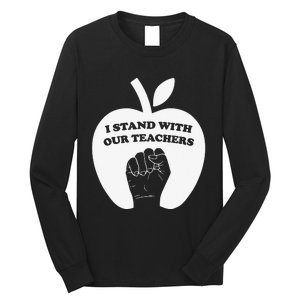 I Stand With Our Teachers & Stand Against Book Banning! Long Sleeve Shirt