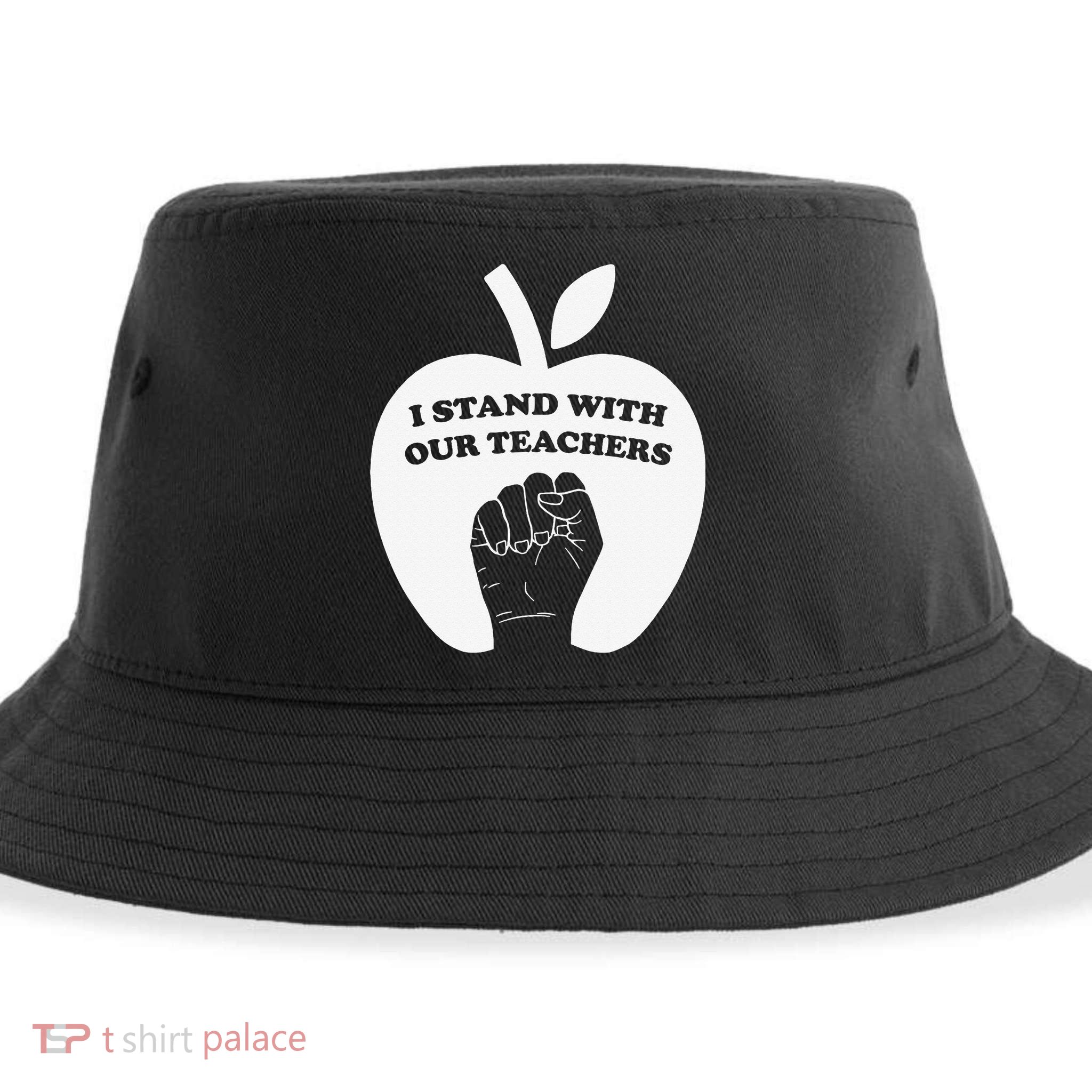I Stand With Our Teachers & Stand Against Book Banning! Sustainable Bucket Hat