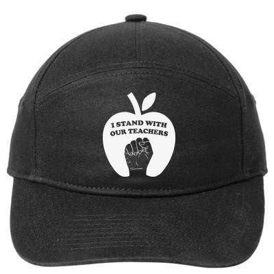 I Stand With Our Teachers & Stand Against Book Banning! 7-Panel Snapback Hat