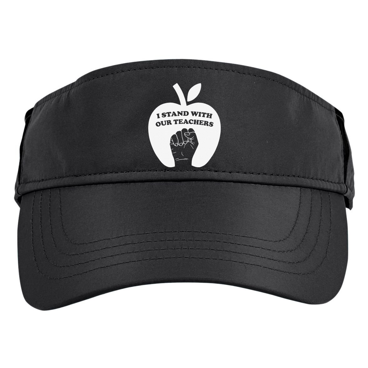 I Stand With Our Teachers & Stand Against Book Banning! Adult Drive Performance Visor