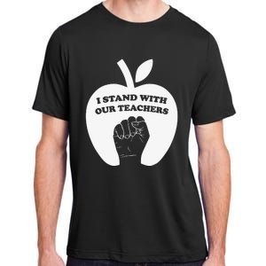 I Stand With Our Teachers & Stand Against Book Banning! Adult ChromaSoft Performance T-Shirt