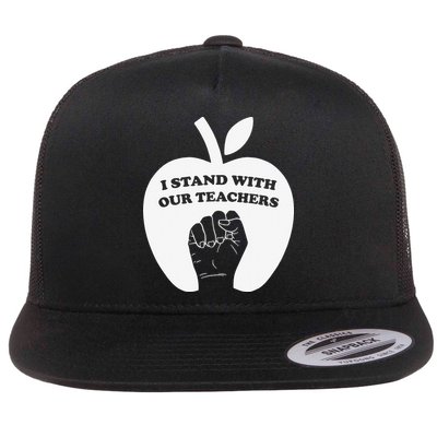 I Stand With Our Teachers & Stand Against Book Banning! Flatbill Hat