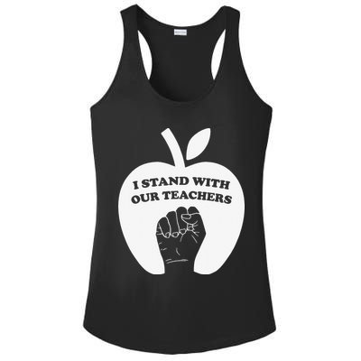 I Stand With Our Teachers & Stand Against Book Banning! Ladies PosiCharge Competitor Racerback Tank