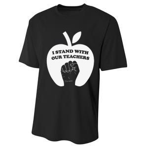 I Stand With Our Teachers & Stand Against Book Banning! Performance Sprint T-Shirt