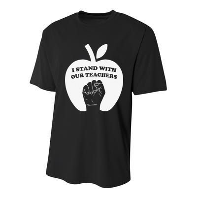 I Stand With Our Teachers & Stand Against Book Banning! Youth Performance Sprint T-Shirt