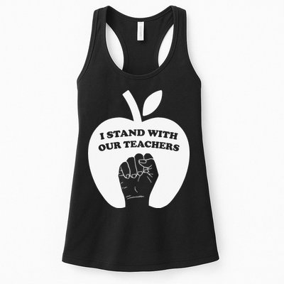 I Stand With Our Teachers & Stand Against Book Banning! Womens Tank Top