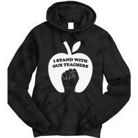 I Stand With Our Teachers & Stand Against Book Banning! Tie Dye Hoodie